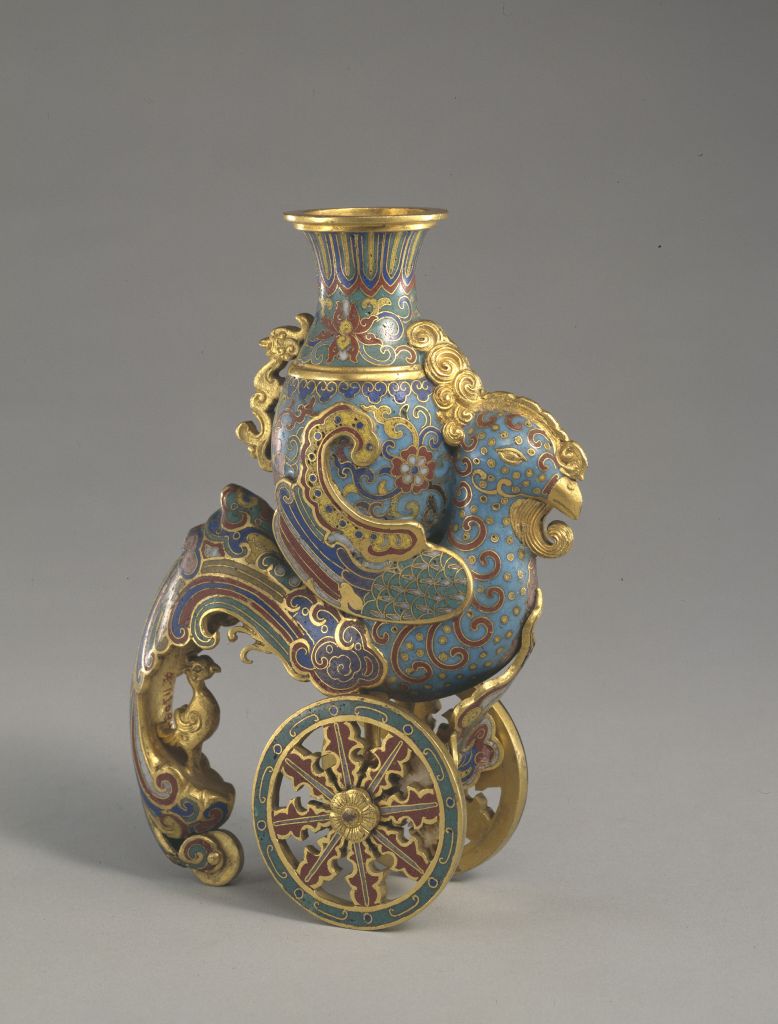 图片[1]-Qianlong style filigree enamel Tianji statue-China Archive